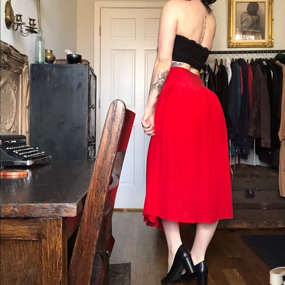 Vintage Silk Skirt - Picture 2 of 6